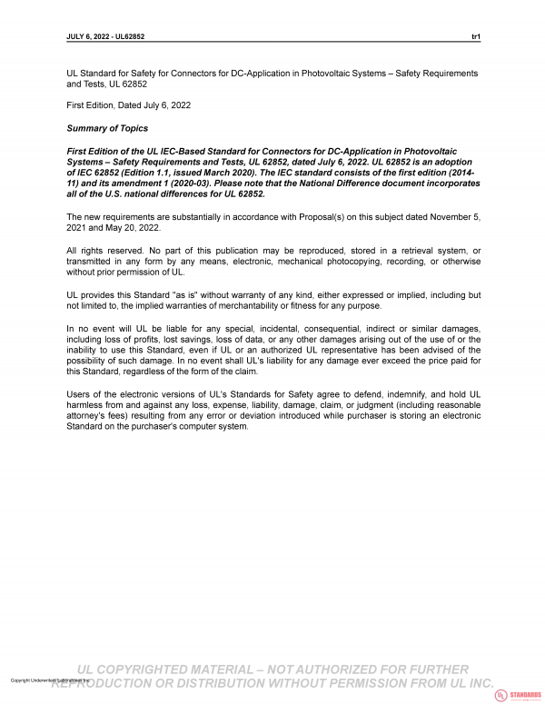 UL 62852 PDF UL 62852 PDF
